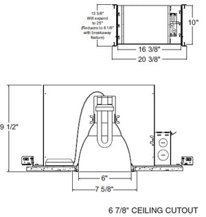 Juno Aculux ICV6-126-32T  Recessed Lighting 6 inch IC CFL TripleTube Housing, with 120V Dimmable Ballast