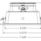 Juno JPDZ6 SQDC ALO10 SWW5WD 90CRI MVOLT ZT10 CWH Podz 6" LED Downlight, Square Downlight Cone, Adjustable Lumen Output, Switchable White 2700K-5000K + WarmDim (2850K-1900K), 90 CRI, 120-277V, 0-10V, 10% Dim, Clear, White Trim Ring
