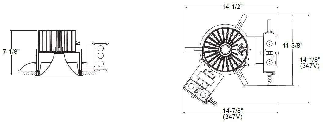 Juno LRM6 15LM 30K MVOLT G4 80CRI GZ1 Indy 6" L-Series Round Remodel Housing, 1500 Lumens, 3000K Color Temperature, 120-277V, Generation 4, 80 CRI, 0-10V Dimming to 1% Min