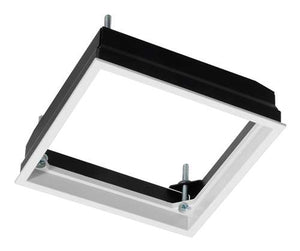 Juno Aculux SFM3SQ/138W Recessed Lighting 3-1/4" Square Flush Mount Adapter for 1" to 1-3/8" Thick Ceiling White Finish