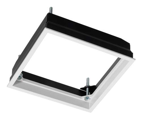 Juno Aculux SFM3SQ/138W Recessed Lighting 3-1/4" Square Flush Mount Adapter for 1" to 1-3/8" Thick Ceiling White Finish