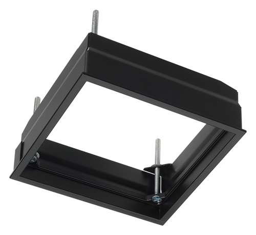 Juno Aculux SFM3SQ/163B Recessed Lighting 3-1/4" Square Flush Mount Adapter for 1-3/8" to 1-3/4" Thick Ceiling Black Finish
