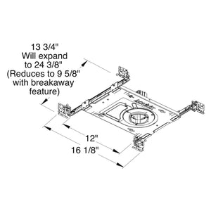 Juno Aculux Recessed Lighting TC207LA-835-W-U 2 inch LED New Construction Standard Adjustable Housing 700 Lumens, 3500K Color Temperature, 80 CRI, Wide Flood Beam, 120-277V 0-10V Dimmable Light