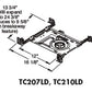 Juno Aculux Recessed Lighting TC207LD-827-F-1 2 inch LED New Construction Standard Housing 700 Lumens, 2700K Color Temperature, 80 CRI, Flood Beam, 120V Dimmable Light
