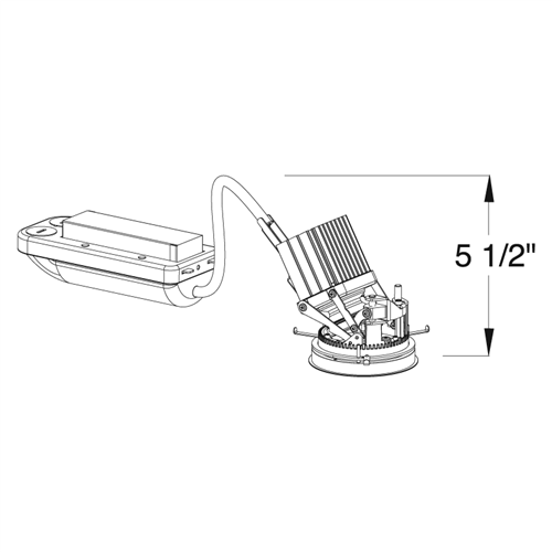 Juno Aculux Recessed Lighting TC210LAR-830-F-1 2 inch LED Remodel Standard Adjustable Housing 1000 Lumens, 3000K Color Temperature, 80 CRI, Flood Beam, 120V Dimmable Light