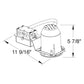 Juno Aculux Recessed Lighting TC412LR-827-F-1 3-1/4 inch LED Remodel Adjustable Non-IC Housing, 1200 Lumens, 2700K Color Temperature, 80 CRI, Flood Beam, 120V, Forward & Reverse Phase Dimming, 5%