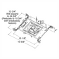Juno Aculux Recessed Lighting TC420LPSQ-927-F-L Low Profile 3-1/4 inch LED New Construction Square Adjustable Non IC Housing, 2000 Lumens, 2700K Color Temperature, 90 CRI, Flood Beam, 120-277V, Lutron Hi-Lume 3-Wire Dimming, Ecosystem Compatible, 1% 
