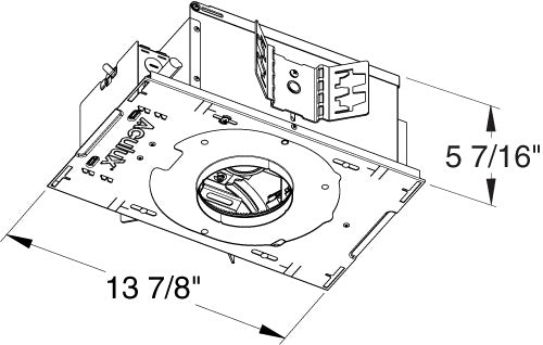 Juno Aculux TC943M-MR16-20E1-CP  Recessed Lighting 3-1/4 inch Open Aperture Standard Housing 20W Metal Halide MR16, 120V, Chicago Plenum