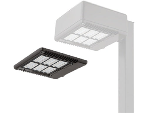Lithonia KADRD LED 40C 1000 50K R5 MVOLT DNAXD 141W LED Contour Soft Square Retrofit Door Area Light, 40 LEDs, 1000 mA, 5000K, Type V Distribution, 120-227V, Natural Aluminum Finish