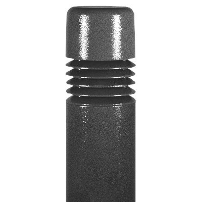 Lithonia KBD8 100S R5 347 DBL LPI 8" Soft Corner Round Architectural Bollard, 100W High Pressure Sodium, Type V Distribution, 347V, Black Finish, Lamp Included