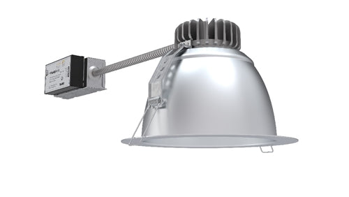 Lithonia LBR8 ALO3 SWW1 AR LSS MWD MVOLT UGZ 8 Inch Round Retrofit Downlight, Switchable Lumens and CCT, Clear, Semi-Specular, Medium Wide (1.0 s/mh), 120-277V, Dim to 10% 0-10V