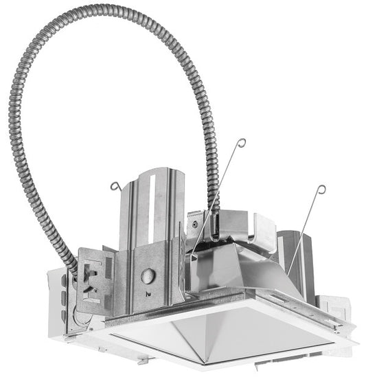 Lithonia LDN6SQ 35/15 MVOLT GZ10 HSG 6" Square Open LED Non-IC and New Construction Downlight, 3500K, 1500 Lumens, 120-277V, Dims to 10%