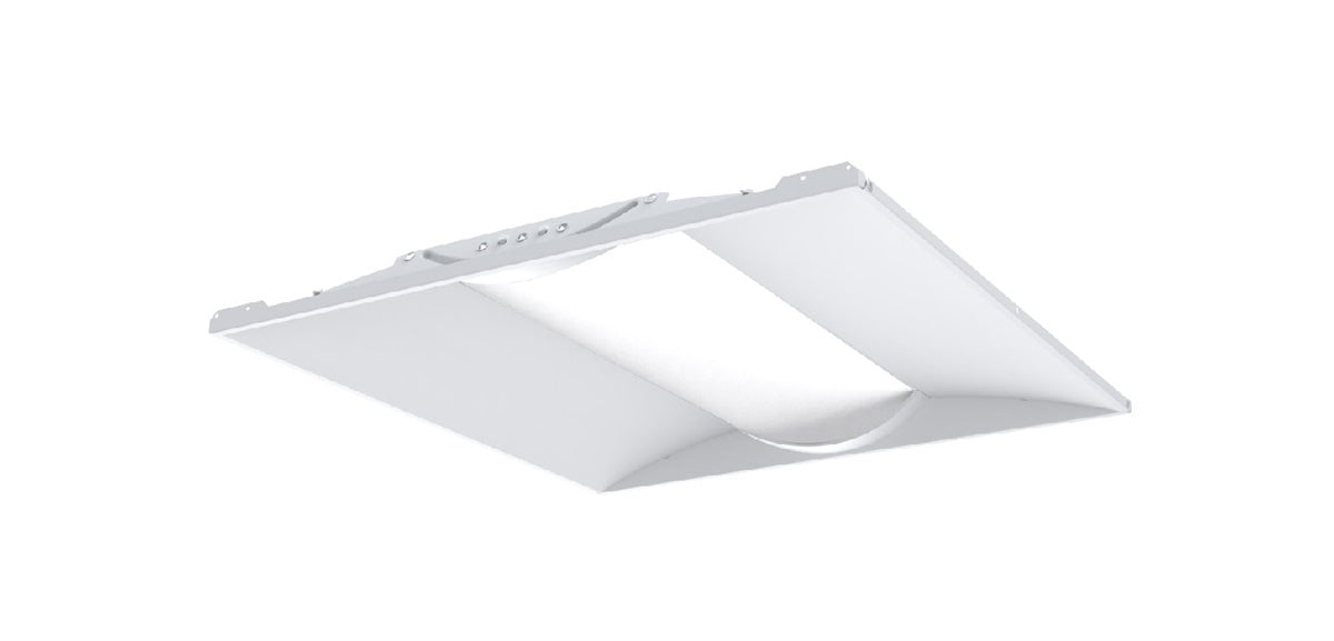 Lithonia STAK 2X2 4000LM 80CRI 30K COL MIN10 ZT MVOLT 2'x2' LED Center Element Lay-In 4000 Lumens, 80 CRI, 3000K Color Temperature, Curved Opal Lens, Dims to 10%, 0-10V Dimming, 120-277V