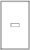 Lutron LFGR-W1BN-GWH Architectural Non-Insert Style seeTouch Glass 1 Button Wallplate in Green Glass with White Paint