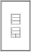 Lutron LFGR-W1RLDN-GWH Architectural Non-Insert Style seeTouch Glass Dual Group with Raise/Lower Wallplate in Green Glass with White Paint