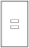 Lutron LFGR-W2BSN-CWH Architectural Non-Insert Style seeTouch Glass 2 Button Wallplate in Clear Glass with White Paint