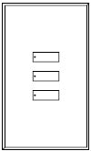 Lutron LFGR-W3BSN-GWH Architectural Non-Insert Style seeTouch Glass 3 Button Wallplate in Green Glass with White Paint