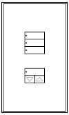 Lutron LFGR-W3SN-CWH Architectural Non-Insert Style seeTouch Glass 3 Scene with Raise/Lower Wallplate in Clear Glass with White Paint