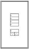Lutron LFGR-W4SN-CWH Architectural Non-Insert Style seeTouch Glass 4 Scene with Raise/Lower Wallplate in Clear Glass with White Paint