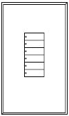 Lutron LFGR-W6BN-GWH Architectural Non-Insert Style seeTouch Glass 6 Button Wallplate in Green Glass with White Paint
