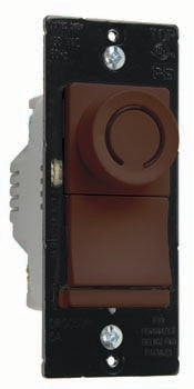 Wattstopper DRCL453P 450W CFL/LED, 700W Incandescent Single Pole/3-Way, Preset Rotary Dimmer, Brown
